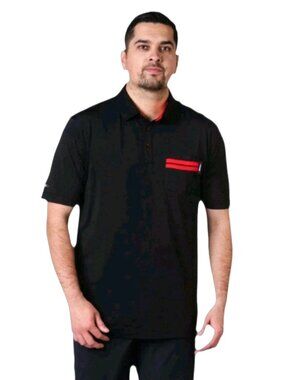 Range Lightweight Golf Polo Shirt Men's Size XL Black / Red Color